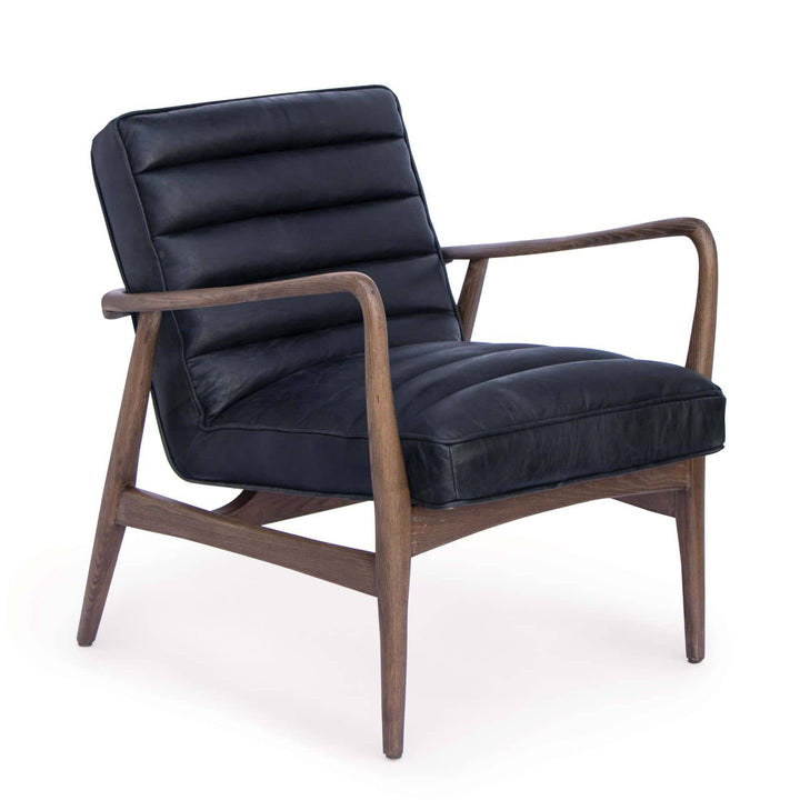 Regina Andrew Piper Chair (Antique Black Leather) Chairs Regina Andrew   