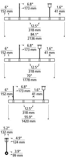 Tech Lighting Wit Linear Suspension Chandeliers Tech Lighting   