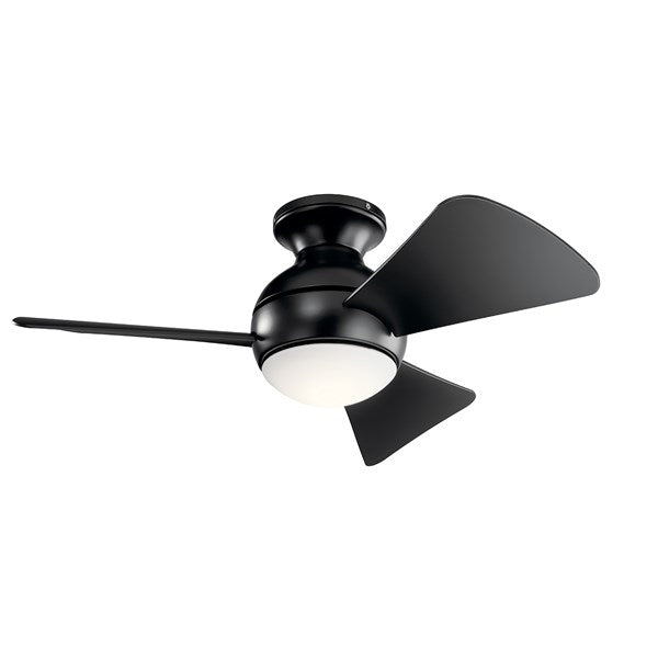 Kichler 34 Inch Sola Fan LED 330150 Ceiling Fan Kichler Satin Black  