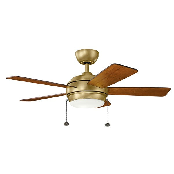 Kichler 42 Inch Starkk Fan LED 330171 Ceiling Fan Kichler Natural Brass  