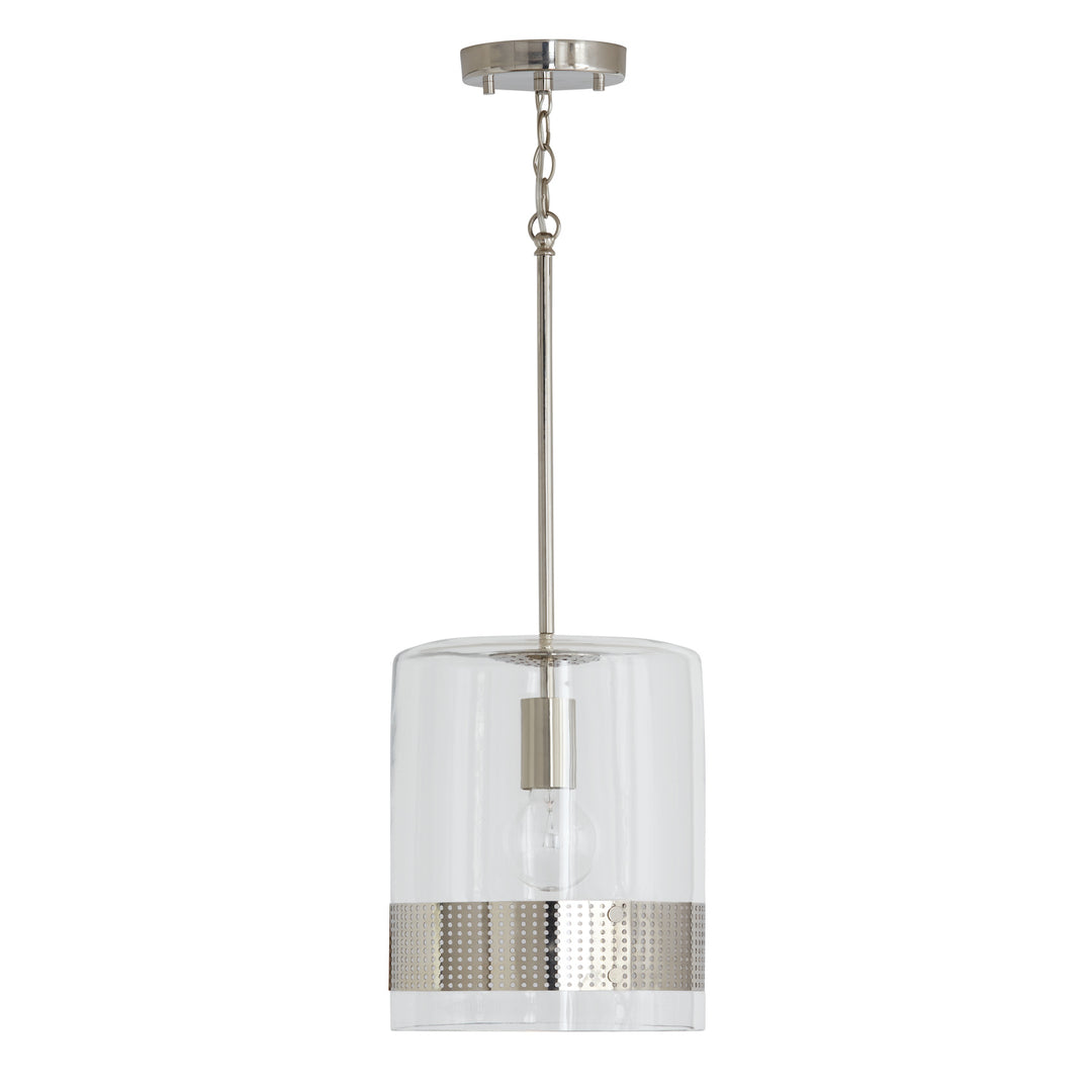 Capital Lighting Marion 10" 1-Light Glass and Metal Pendant 335911 Mini-Pendants Capital   