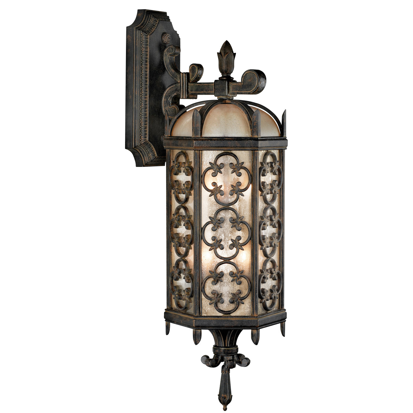 Fine Art Costa del Sol Outdoor Wall Mount Outdoor l Wall Fine Art Handcrafted Lighting Wrought Iron 8Wx27H 