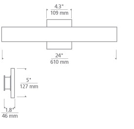 Tech Lighting Bau 24 Bath Vanity Lights Visual Comfort Modern   