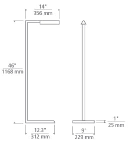 Tech Lighting Dessau 46 Floor Lamp Table Lamps Visual Comfort Modern   