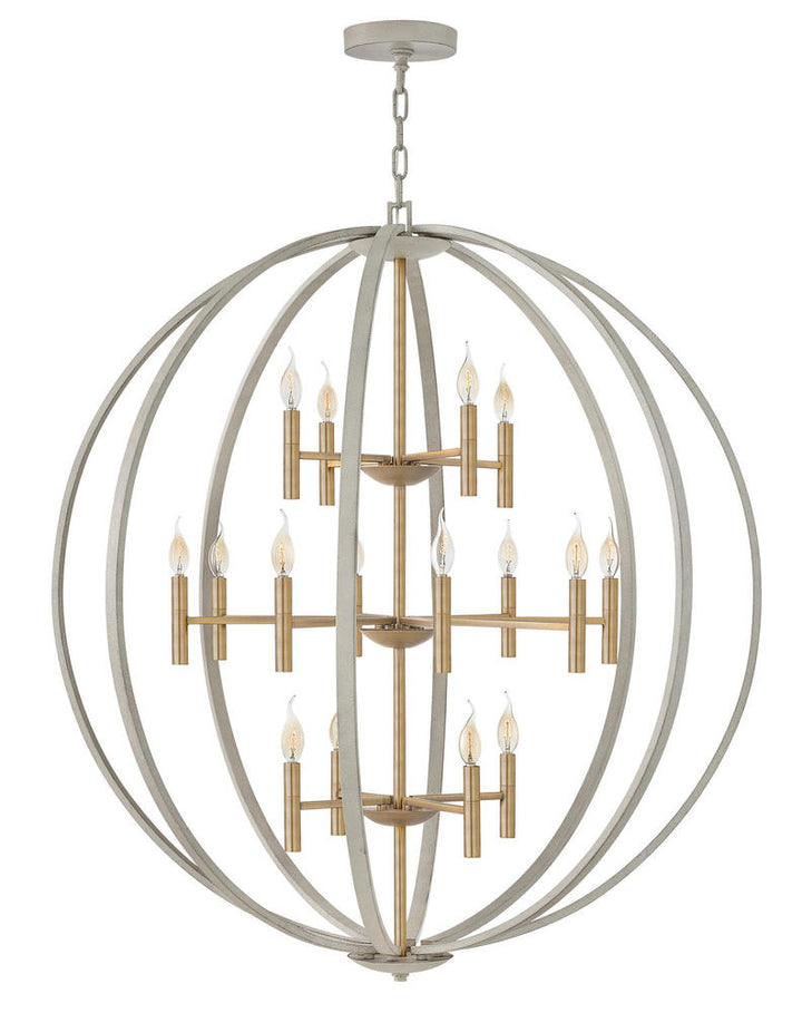 EUCLID Extra Large Three Tier Orb 3464 Chandeliers Hinkley Steel  