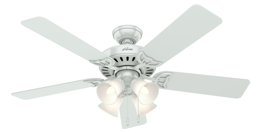 Hunter 52 inch Studio Series Ceiling Fan with LED Light Kit and Pull Chain Indoor Ceiling Fans Hunter