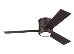 Monte Carlo 56" Clarity Flush Mount Ceiling Fan 3CLMR56