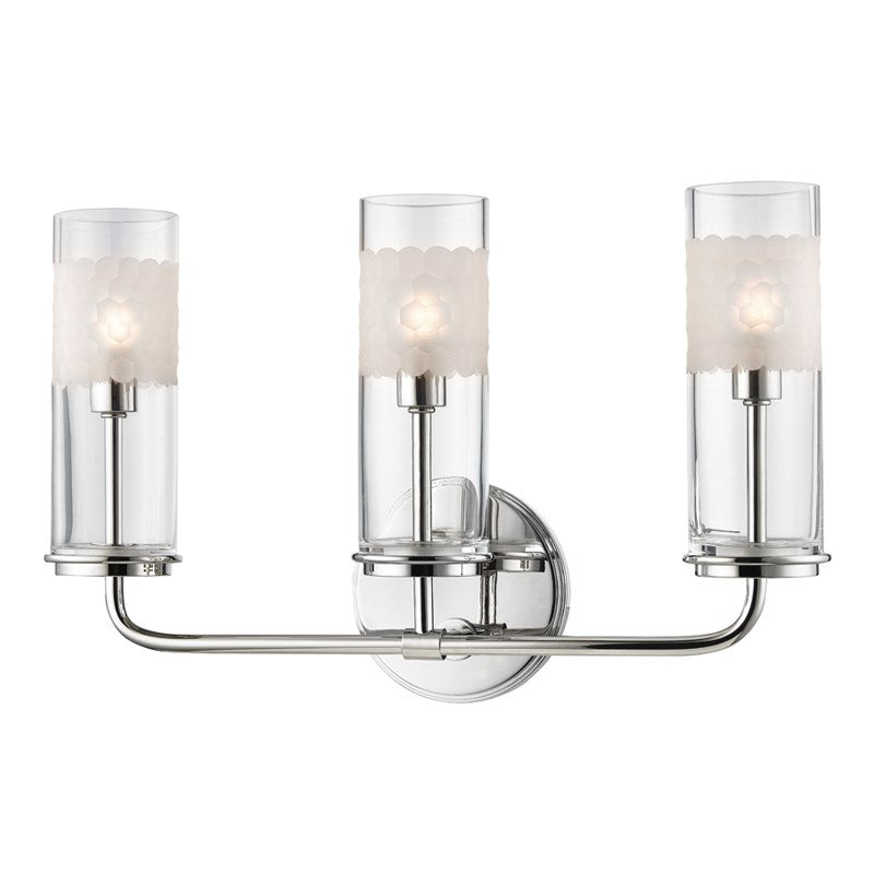 Wentworth - 3 LIGHT WALL SCONCE Wall Light Fixtures Hudson Valley Lighting Polished Nickel  