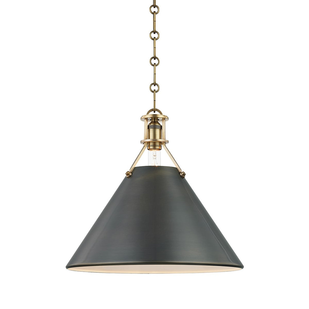 Metal No.2 - 1 LIGHT LARGE PENDANT Pendants Hudson Valley Lighting Aged/Antique Distressed Bronze  