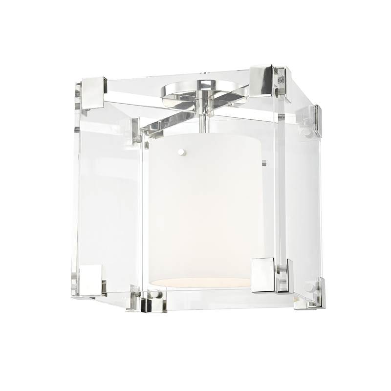 Hudson Valley 1 LIGHT FLUSH MOUNT 4100 Ceiling Semi Flush Mounts Hudson Valley Lighting Nickel  