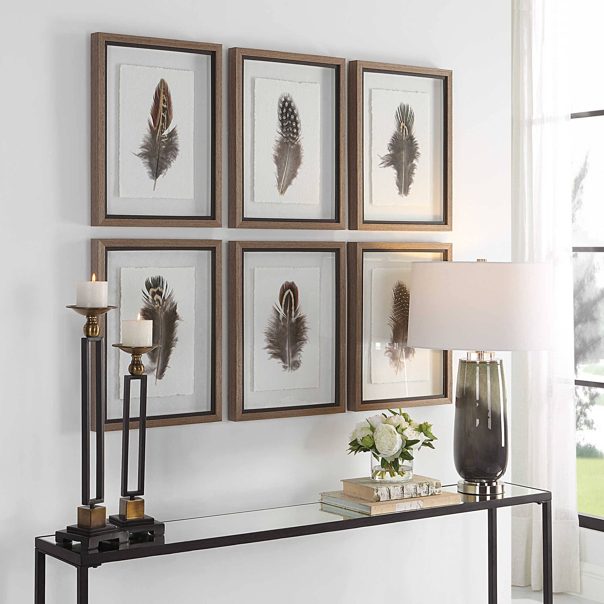 Uttermost Birds Of A Feather Framed Prints, S/6 Décor/Home Accent Uttermost   