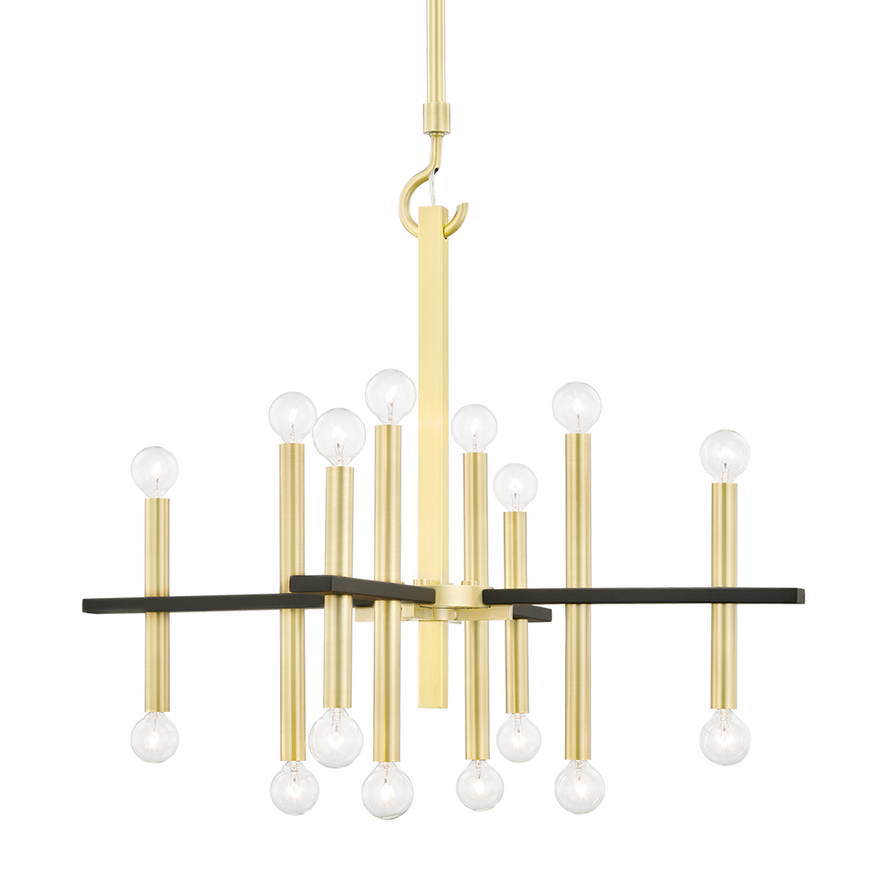 Hudson Valley Lighting Colette 16 Light Chandelier H296816 Chandeliers Mitzi Aged Brass/Black  