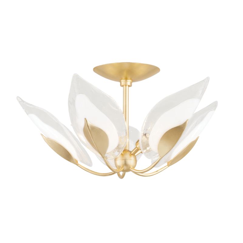 Hudson Valley 5 LIGHT SEMI FLUSH 4805 Ceiling Semi Flush Mounts Hudson Valley Lighting Gold  