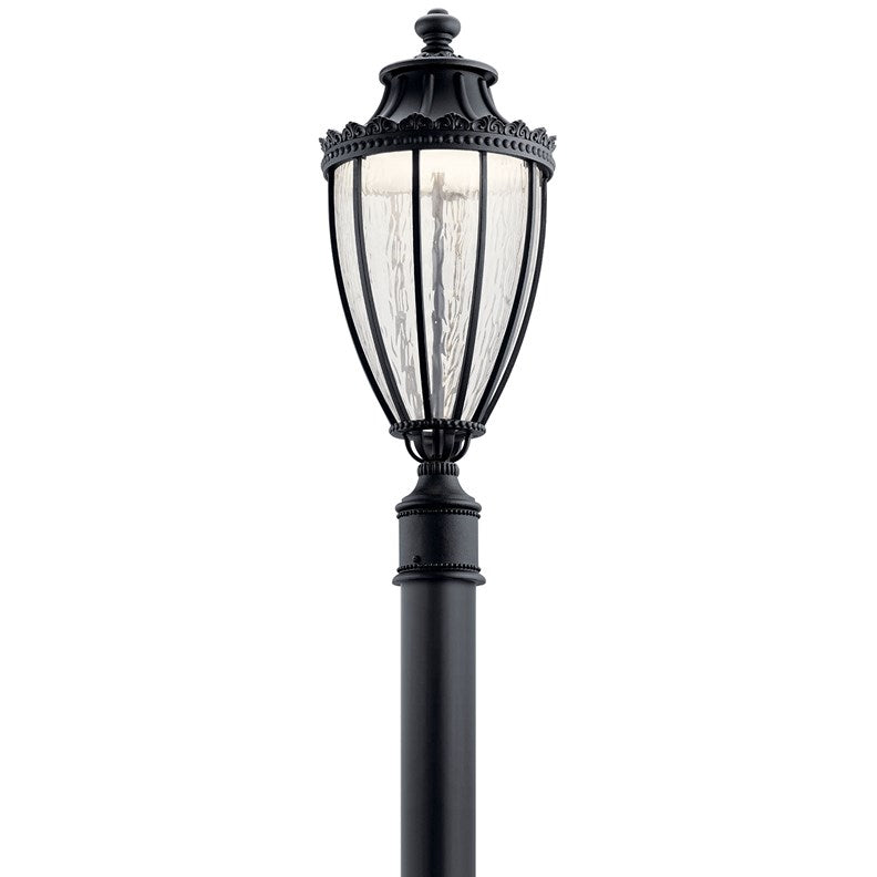 Kichler Wakefield  Outdoor Post Lantern Pier & Post Mount Lights Kichler Textured Black 10.5x25.5 