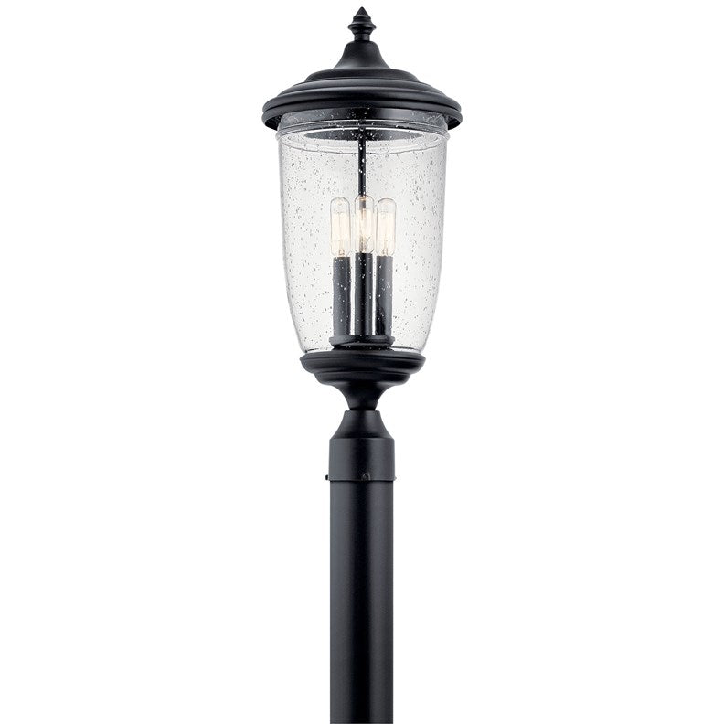 Kichler Yorke  Outdoor Post Lantern Pier & Post Mount Lights Kichler Textured Black 10x23.5 