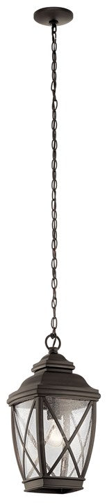 Kichler Tangier  Outdoor Hanging Pendant Outdoor Light Fixture l Hanging Kichler Olde Bronze 9.5x18.75 