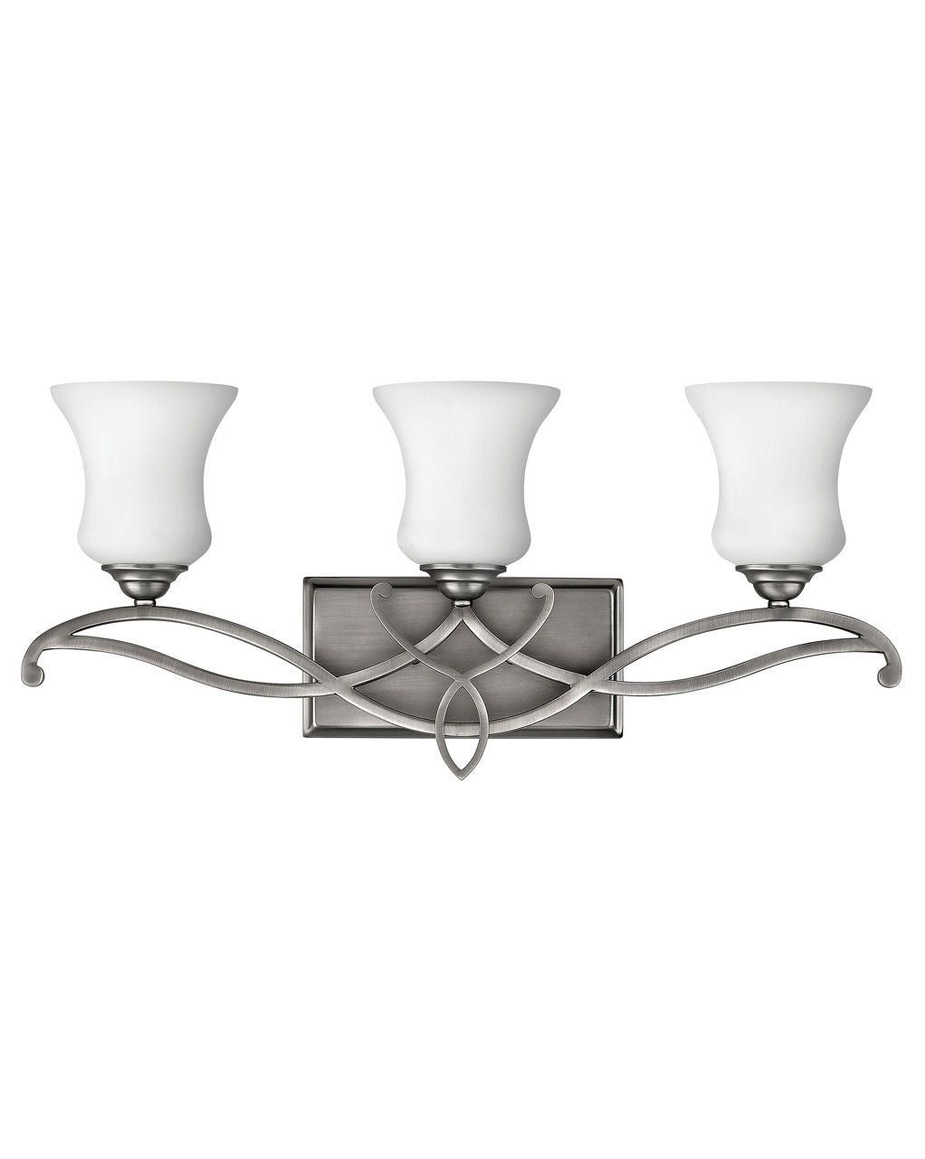 HINKLEY BROOKE Three Light Vanity 5003 Vanity Lights Hinkley Antique Nickel  