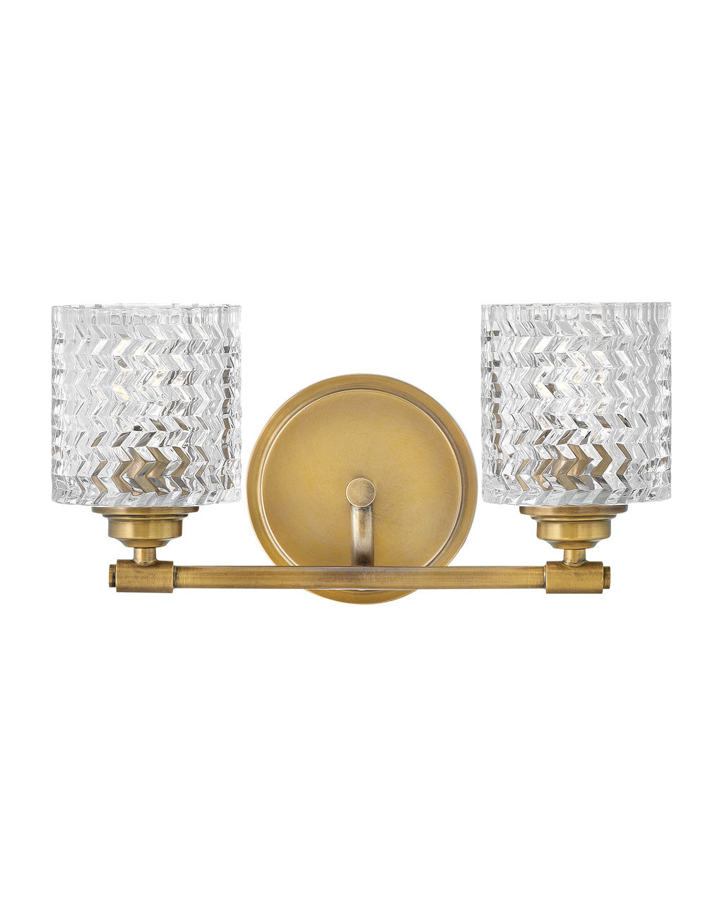 HINKLEY ELLE Two Light Vanity 5042 Wall Light Fixtures Hinkley Heritage Brass  