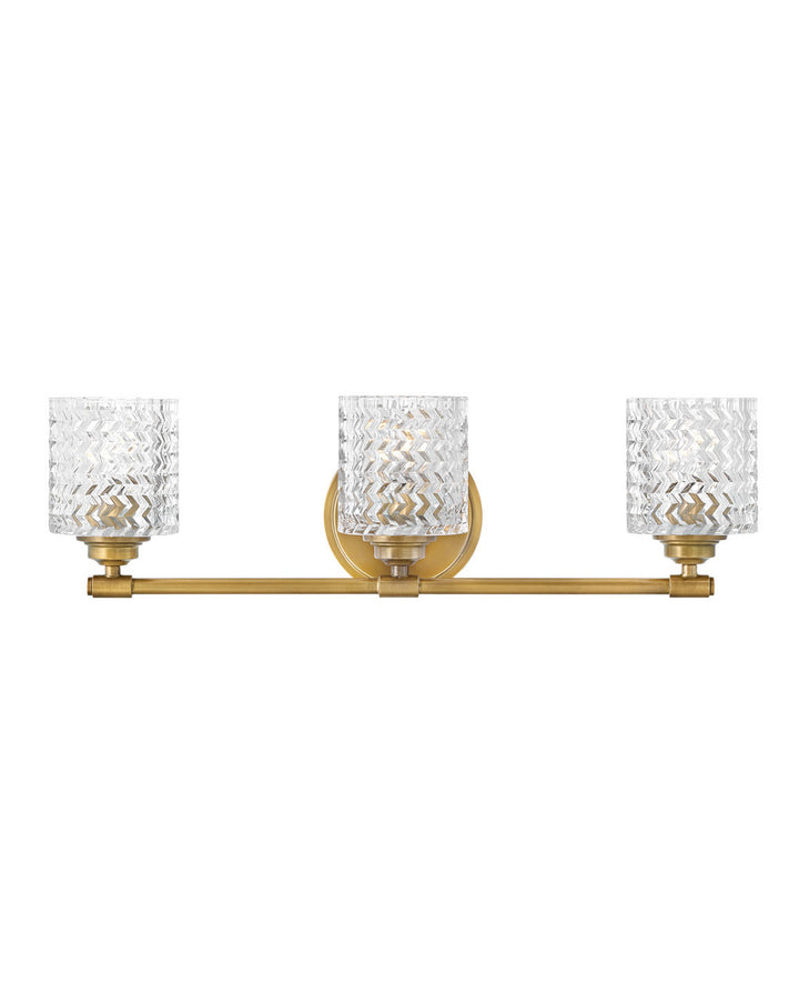 HINKLEY ELLE Three Light Vanity 5043 Vanity Lights Hinkley Heritage Brass  