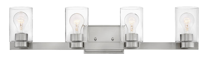 HINKLEY MILEY Four Light Vanity 5054 Wall Sconces Hinkley Brushed Nickel with Clear glass  