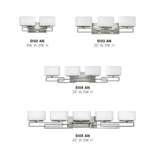 HINKLEY LANZA Two Light Vanity 5102 Wall Sconces Hinkley   