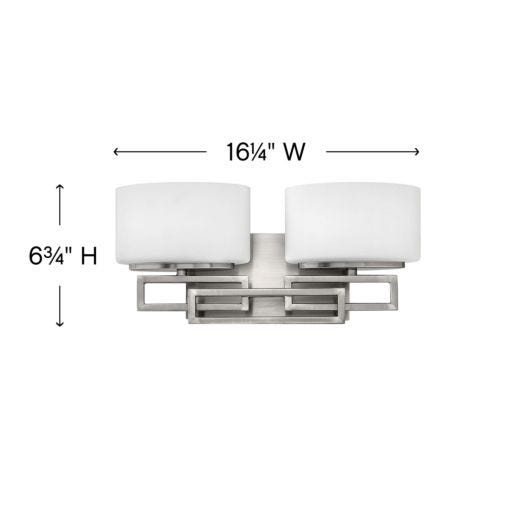 HINKLEY LANZA Two Light Vanity 5102 Wall Sconces Hinkley   