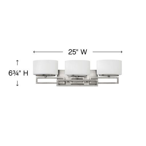 HINKLEY LANZA Three Light Vanity 5103 Wall Sconces Hinkley   