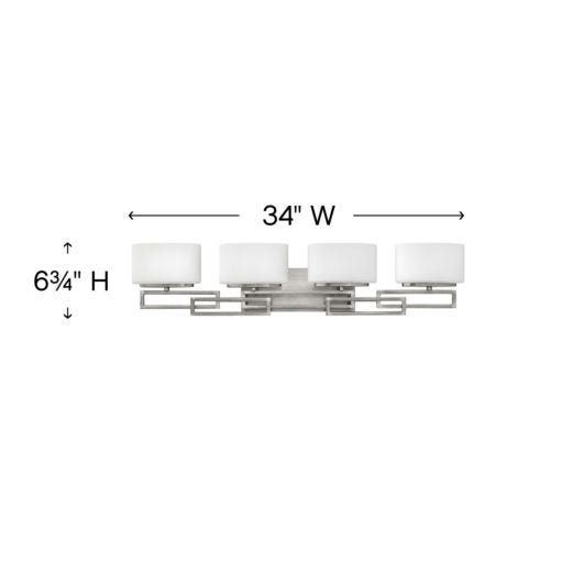 HINKLEY LANZA Four Light Vanity 5104 Wall Sconces Hinkley   