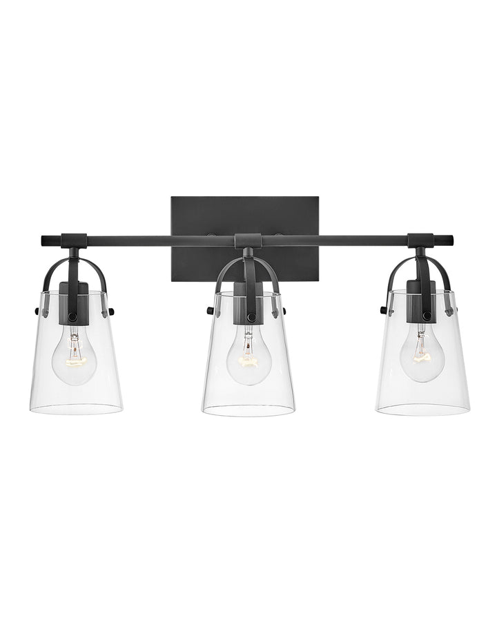 HINKLEY FOSTER Three Light Vanity 5133 Vanity Lights Hinkley Black  