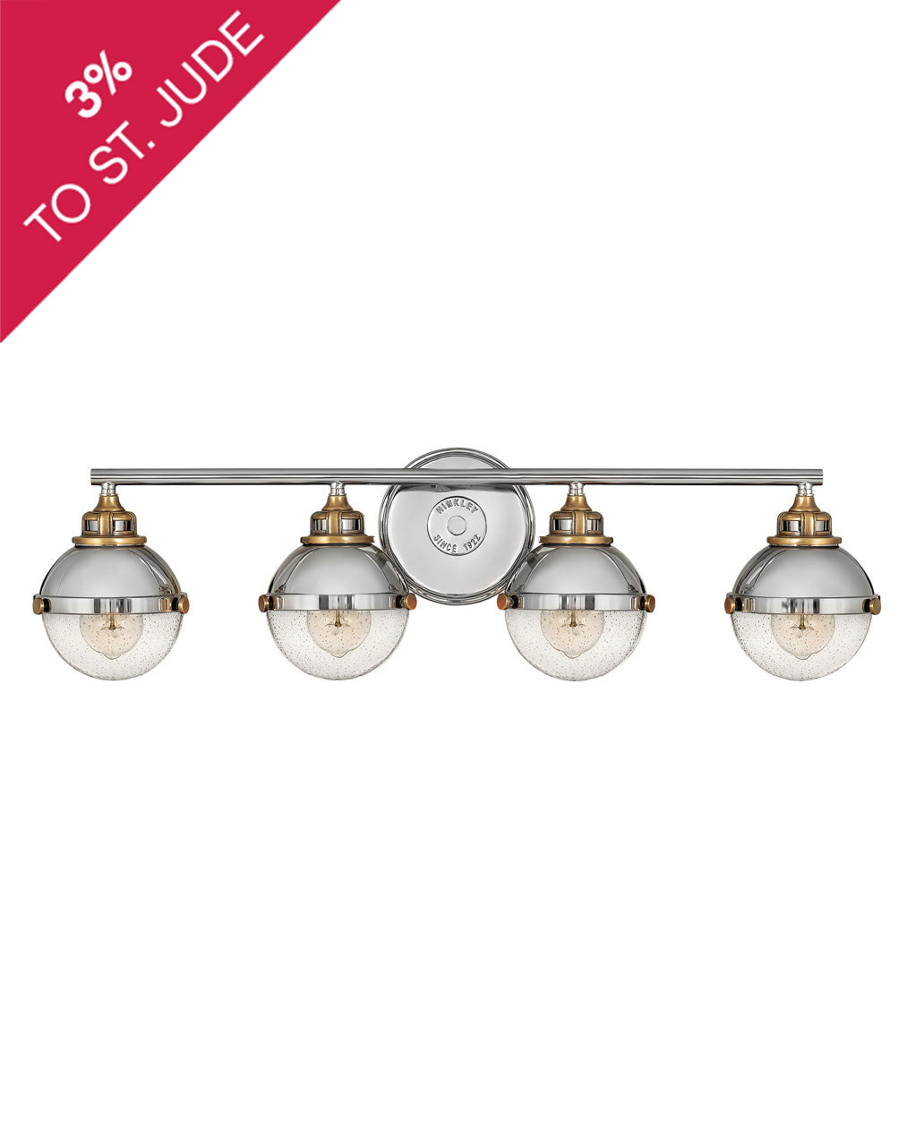 HINKLEY FLETCHER Four Light Vanity 5174 Vanity Lights Hinkley Polished Nickel  