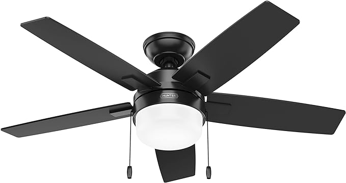 Hunter 44 inch Anisten Ceiling Fan with LED Light Kit and Pull Chain Ceiling Fan Hunter   