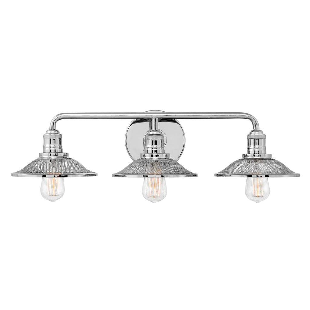 HINKLEY RIGBY Three Light Vanity 5293 Vanity Lights Hinkley Polished Nickel  