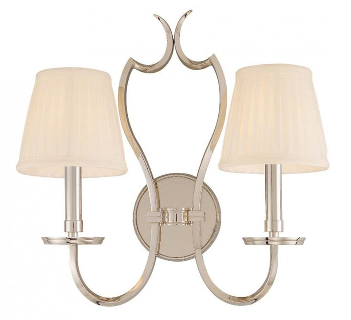 Hudson Valley 2 LIGHT WALL SCONCE 5302 Wall Sconces Hudson Valley Lighting Nickel  