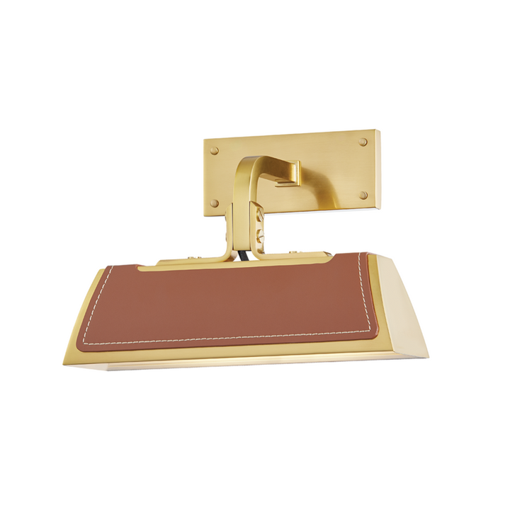 Hudson Valley 1 LIGHT WALL SCONCE W/ SADDLE LEATHER 5310 Wall Sconces Hudson Valley Lighting Brass  