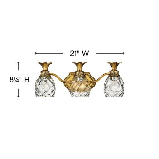 HINKLEY PLANTATION Three Light Vanity 5313 Vanity Lights Hinkley   