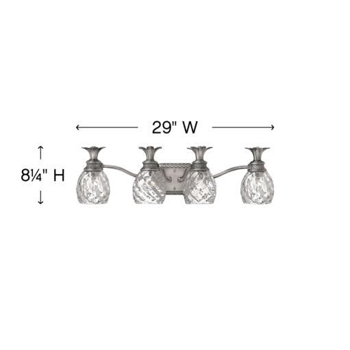 HINKLEY PLANTATION Four Light Vanity 5314 Vanity Lights Hinkley   