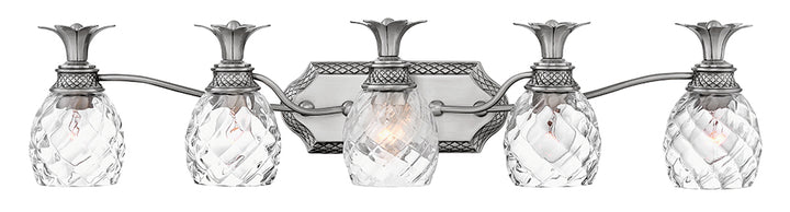 HINKLEY PLANTATION Five Light Vanity 5315 Vanity Lights Hinkley Polished Antique Nickel  