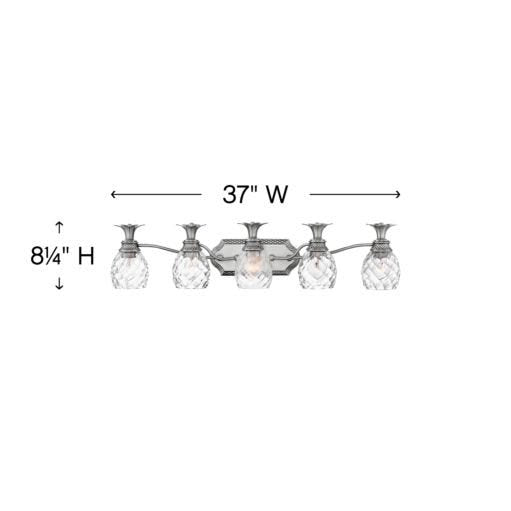 HINKLEY PLANTATION Five Light Vanity 5315 Vanity Lights Hinkley   