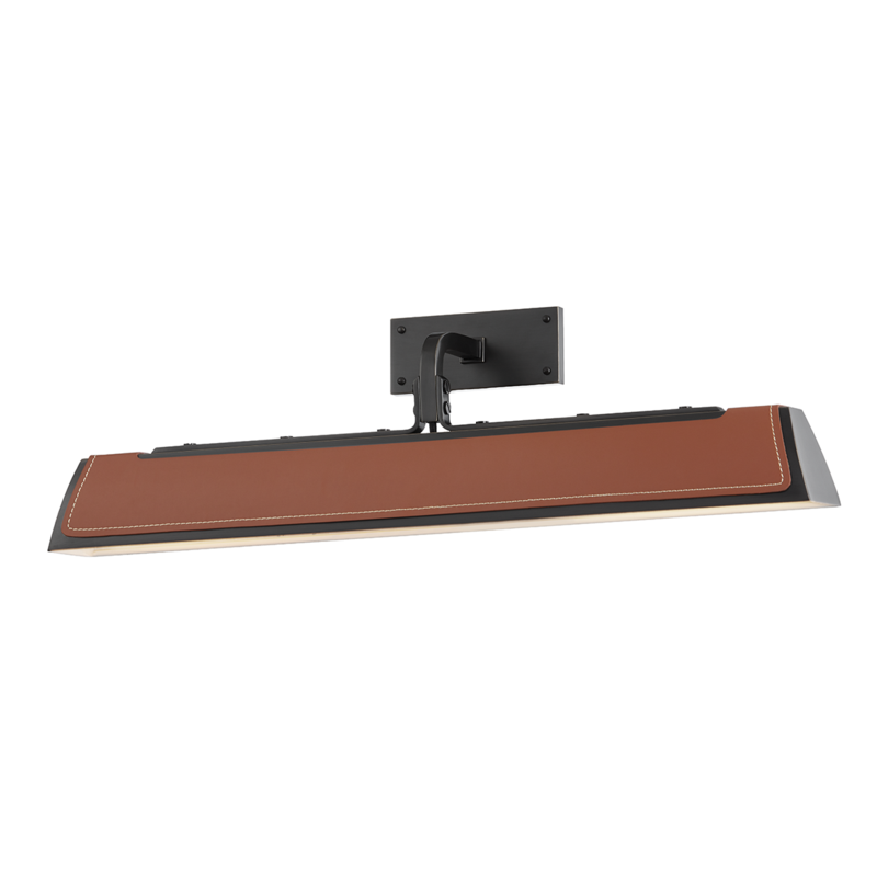 Hudson Valley 2 LIGHT WALL SCONCE W/ SADDLE LEATHER 5324 Wall Sconces Hudson Valley Lighting Bronze  