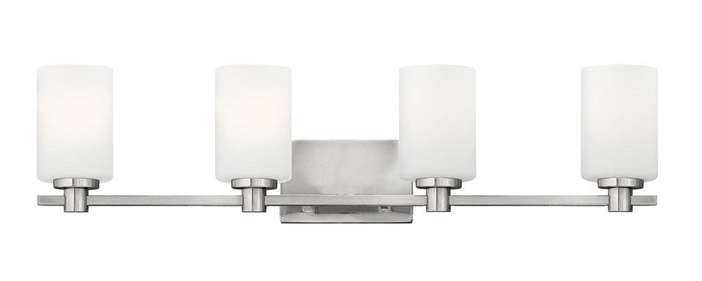 HINKLEY KARLIE Four Light Vanity 54624 Vanity Lights Hinkley Brushed Nickel  