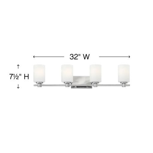 HINKLEY KARLIE Four Light Vanity 54624 Vanity Lights Hinkley   