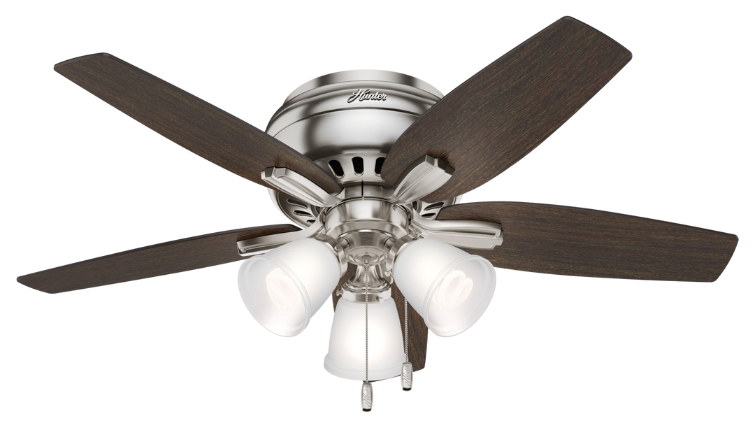 Hunter 42 inch Newsome Ceiling Fan with LED Light Kit and Pull Chain Indoor Ceiling Fans Hunter   