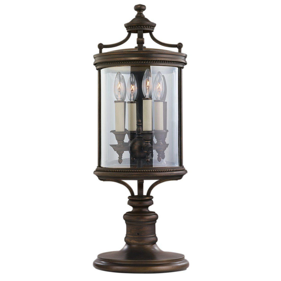 Fine Art Lamps Louvre 28" Outdoor Adjustable Pier/Post Mount Pier & Post Mount Lights Fine Art Handcrafted Lighting Bronze  