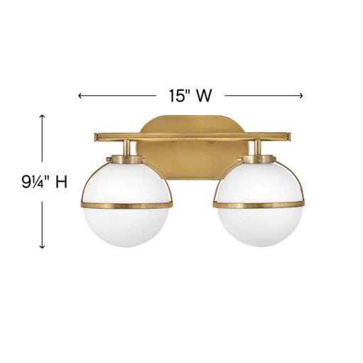 HINKLEY HOLLIS Two Light Vanity 5662 Vanity Lights Hinkley   