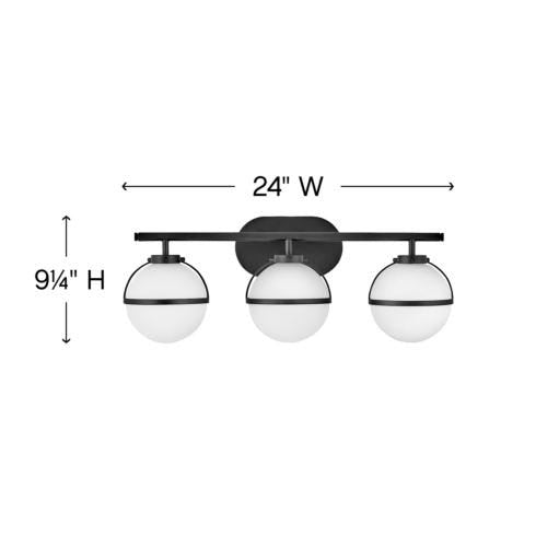 HINKLEY HOLLIS Three Light Vanity 5663 Vanity Lights Hinkley   