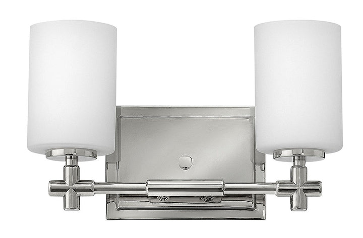 HINKLEY LAUREL Two Light Vanity 57552 Vanity Lights Hinkley Polished Nickel  