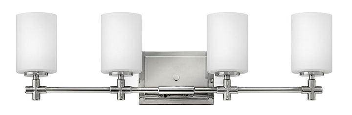 HINKLEY LAUREL Four Light Vanity 57554 Vanity Lights Hinkley Polished Nickel  