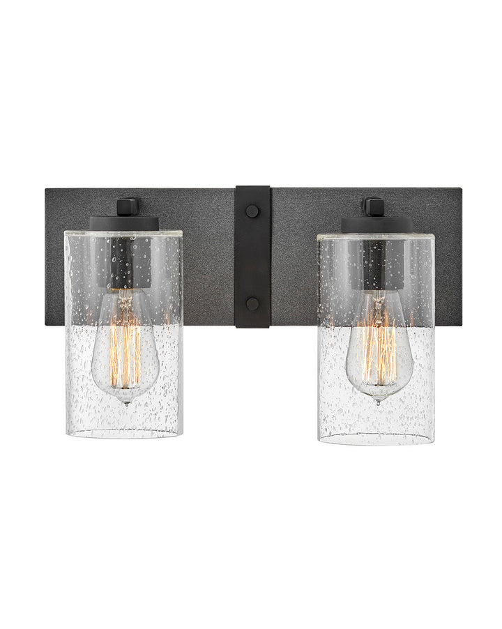 HINKLEY SAWYER Two Light Vanity 5942 Vanity Lights Hinkley Aged Zinc  