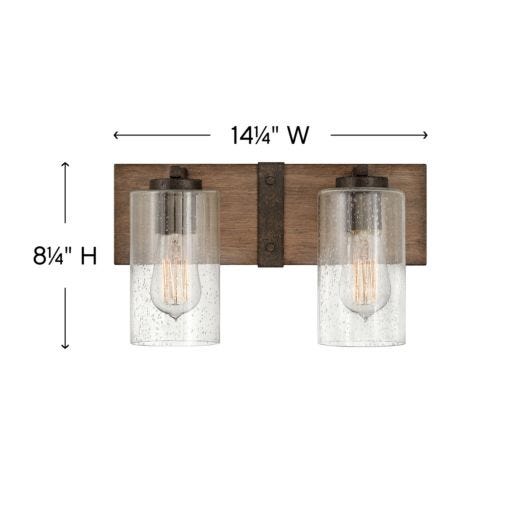 HINKLEY SAWYER Two Light Vanity 5942 Vanity Lights Hinkley   