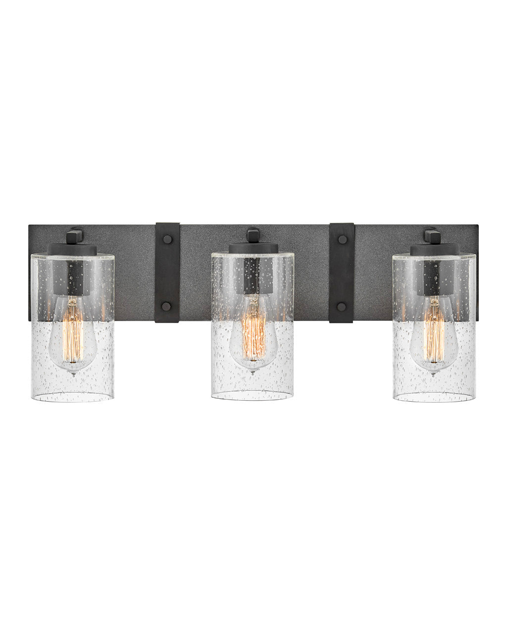 HINKLEY SAWYER Three Light Vanity 5943 Vanity Lights Hinkley Aged Zinc  